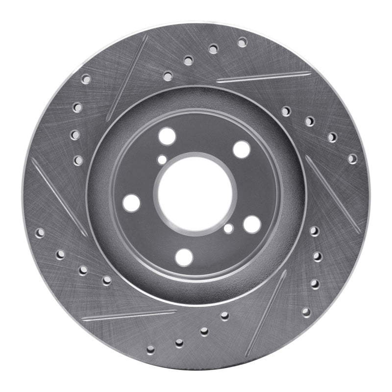 DFC 90-01 Subaru Impreza Front Right Drilled & Slotted Silver Brake Rotor