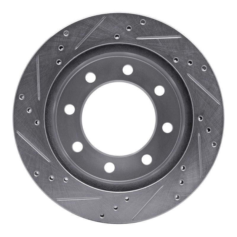 DFC 00-02 Dodge Ram 3500 Front Right Drilled & Slotted Silver Brake Rotor