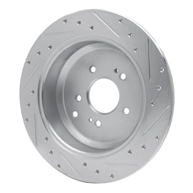 DFC 07-12 Hyundai Veracruz Rear Left Drilled & Slotted Silver Brake Rotor
