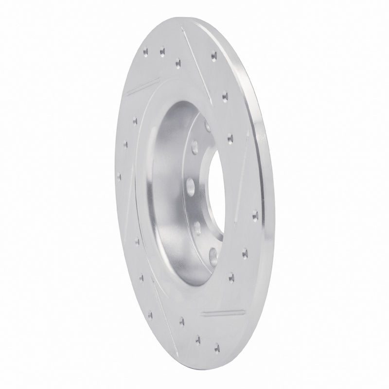 R1 13-16 Dodge DART Rear Left Drilled & Slotted Silver Brake Rotor