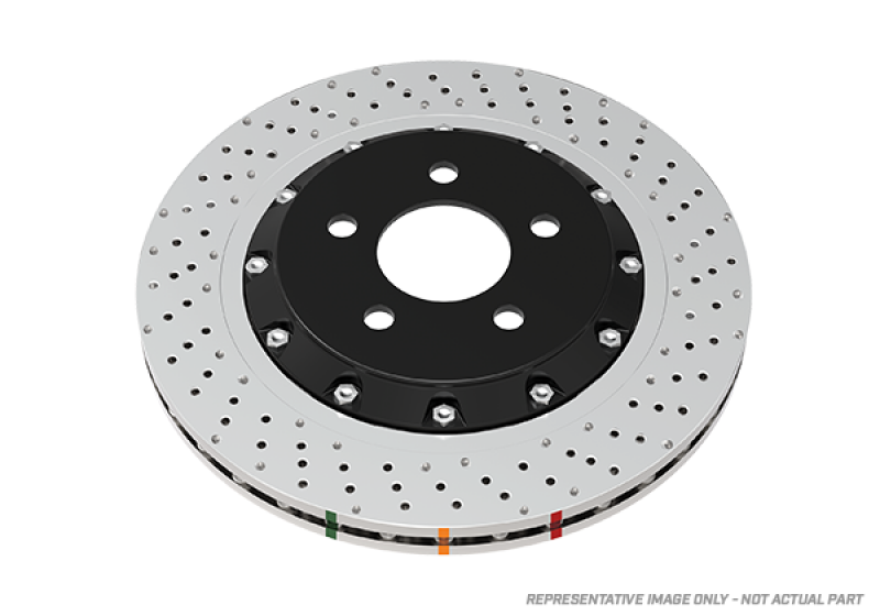 DBA 09-16 Cadillac CTS V Front Left 5000 Series 2-Piece Drilled Rotor w/Black Hat