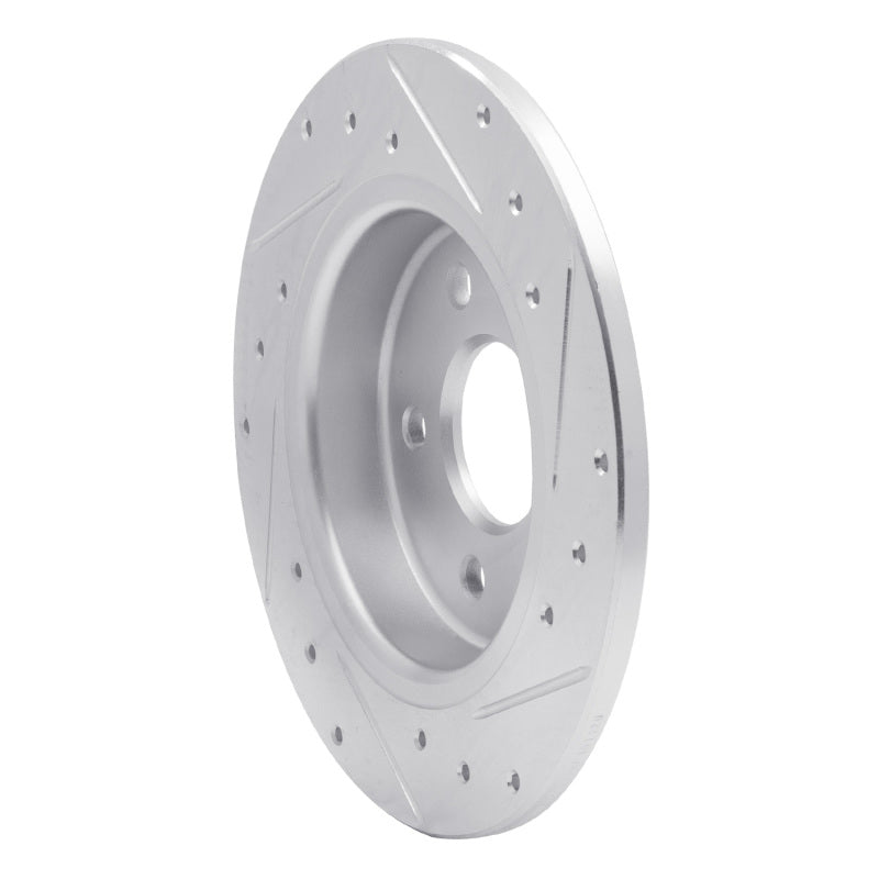 DFC 12-18 Ford Focus Rear Left Drilled & Slotted Silver Brake Rotor