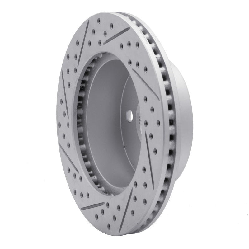 R1 99-06 Jeep Cherokee Front Right Drilled & Slotted Geo-Carbon Rotor