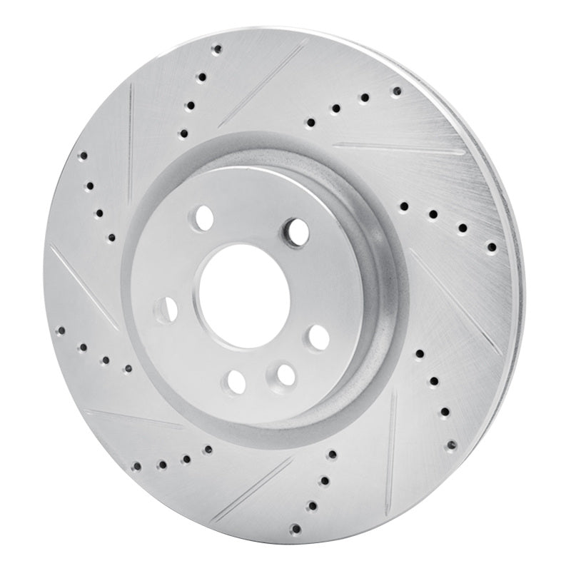 DFC 15-19 Jaguar E-Pace Front Left Drilled & Slotted Silver Brake Rotor