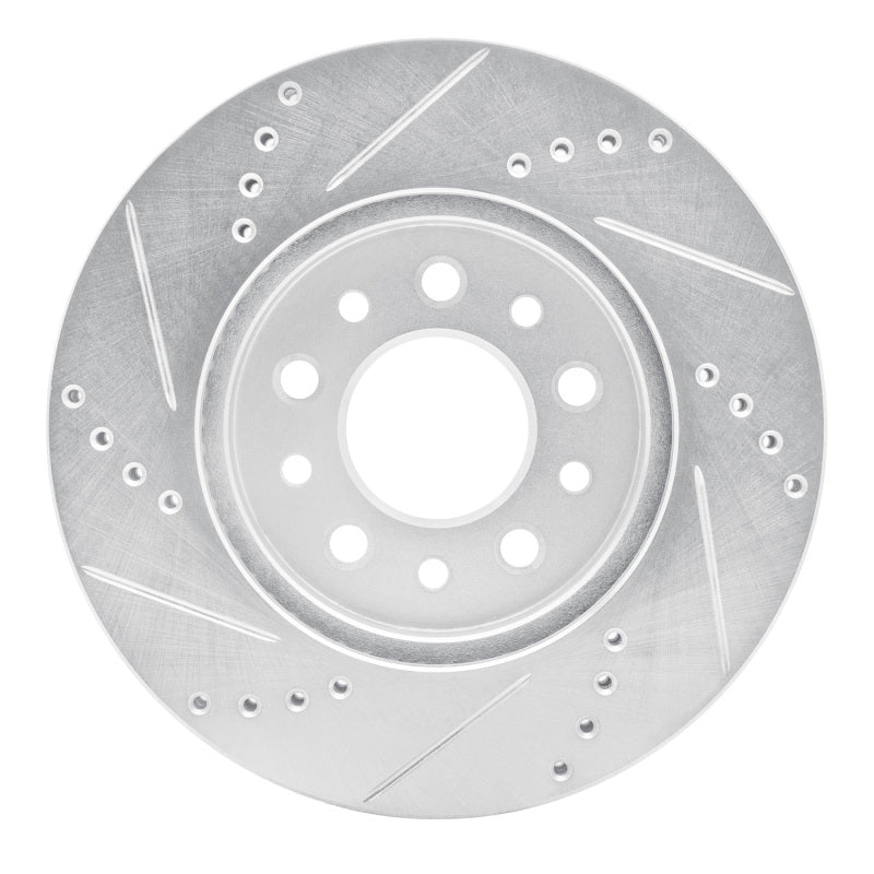 R1 04-07 Ford Freestar Front Right Drilled & Slotted Silver Brake Rotor