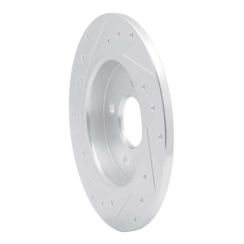 R1 18-22 Ford Ecosport Rear Right Drilled & Slotted Silver Brake Rotor