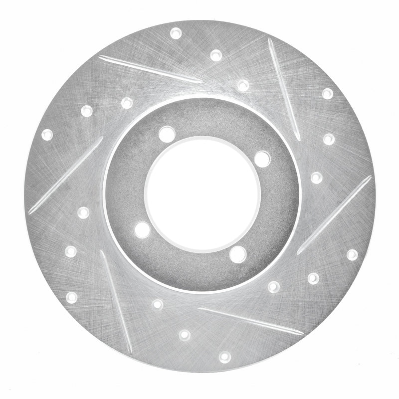 DFC 70-73 Nissan 240Z Front Right Drilled & Slotted Silver Brake Rotor