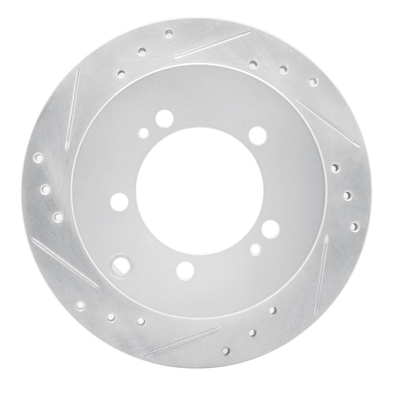R1 91-99 Dodge STEALTH Rear Left Drilled & Slotted Silver Brake Rotor