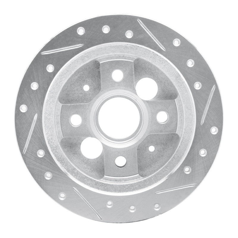 DFC 86-89 Acura INTEGRA Rear Left Drilled & Slotted Silver Brake Rotor