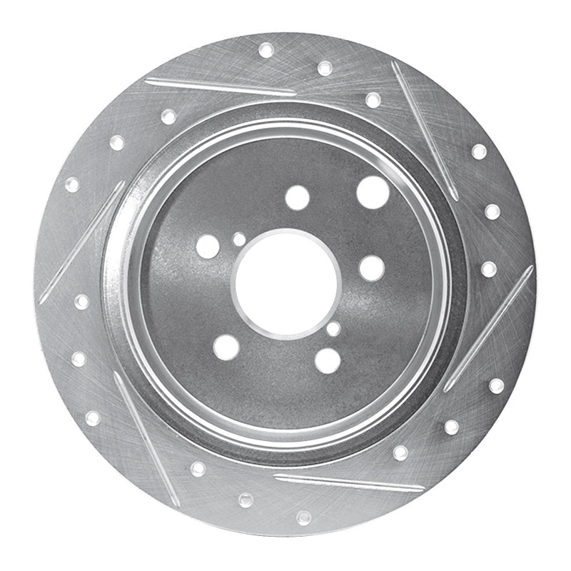 DFC 12-23 Subaru Crosstrek Rear Left Drilled & Slotted Silver Brake Rotor
