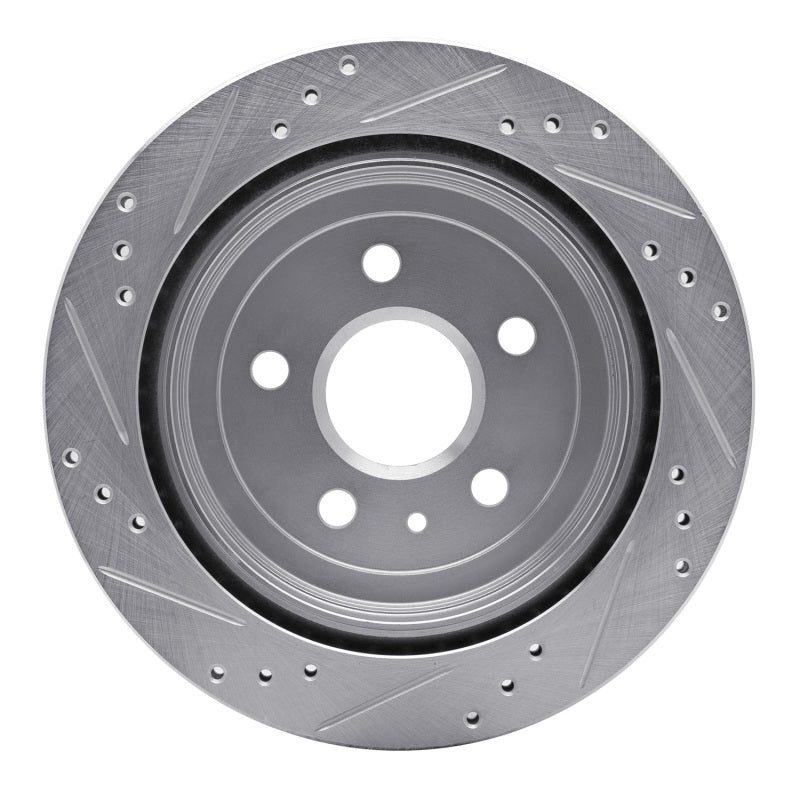 DFC 08-19 Cadillac CTS Rear Right Drilled & Slotted Silver Brake Rotor