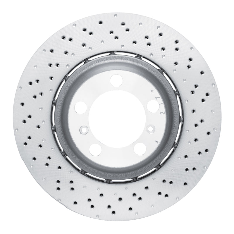 R1 13-19 Porsche 911 Right Rear Drilled Carbon Alloy GeoMET Rotor