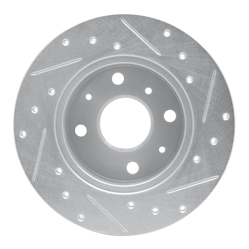 R1 88-92 Daihatsu CHARADE Front Left Drilled & Slotted Silver Brake Rotor