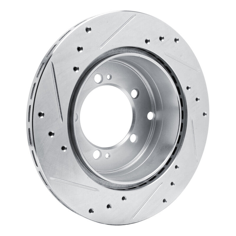 DFC 92-96 Mitsubishi Diamante Rear Right Drilled & Slotted Silver Brake Rotor