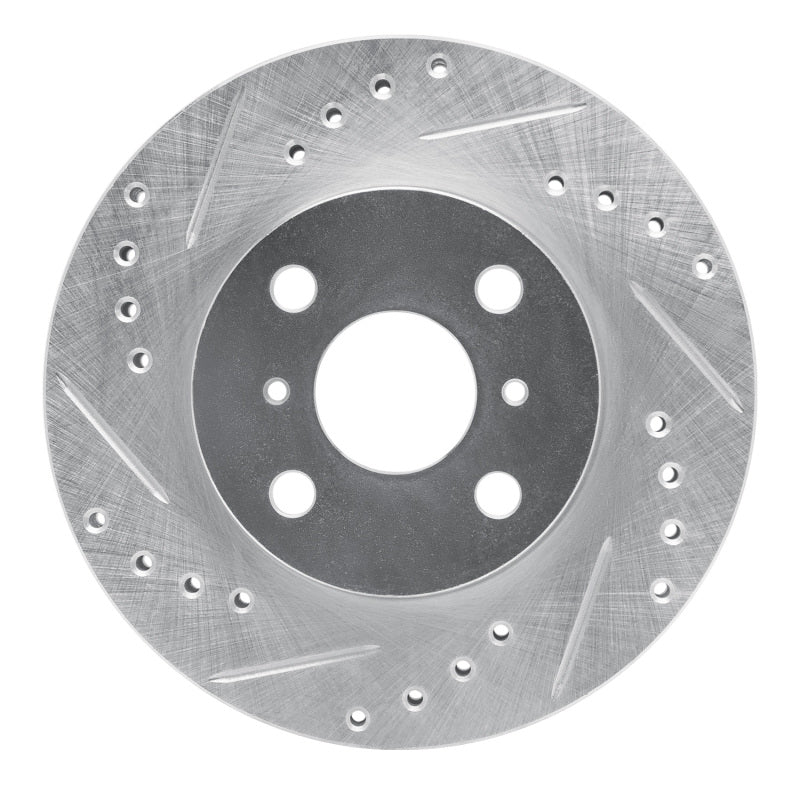 DFC 93-02 Chevrolet Prizm Front Left Drilled & Slotted Silver Brake Rotor