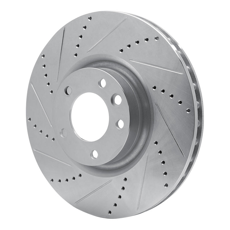 DFC 08-09 Porsche Cayenne Front Left Drilled & Slotted Silver Brake Rotor
