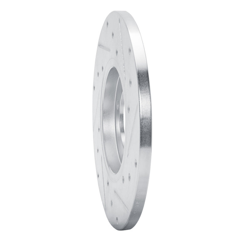 DFC 79-81 Toyota Celica Front Left Drilled & Slotted Silver Brake Rotor