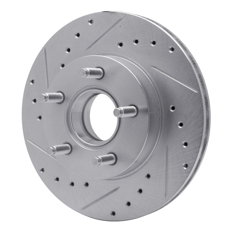 DFC 83-92 Ford Bronco II Front Left Drilled & Slotted Silver Brake Rotor