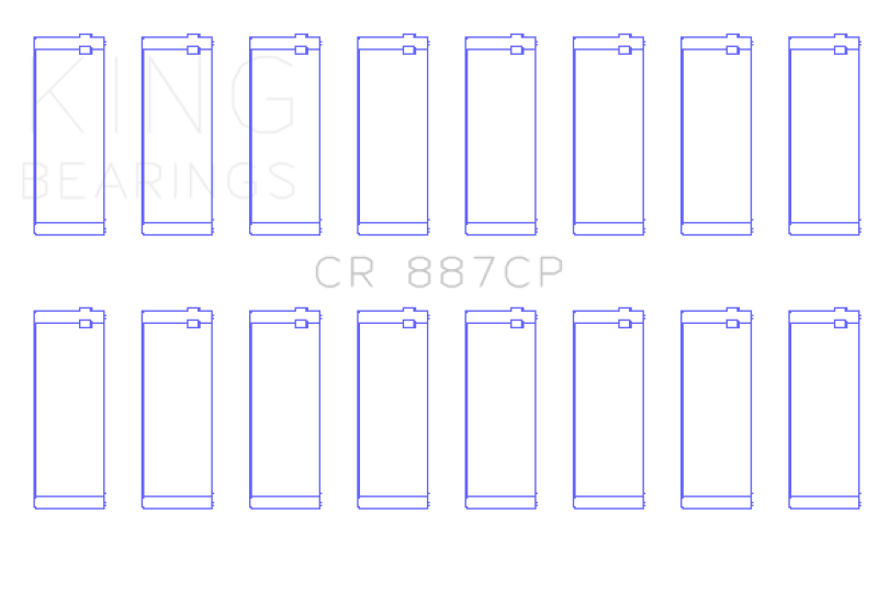 King Engine Bearings 00-03 Ford F-650/F-750 T444E Connecting Rod Bearing Set