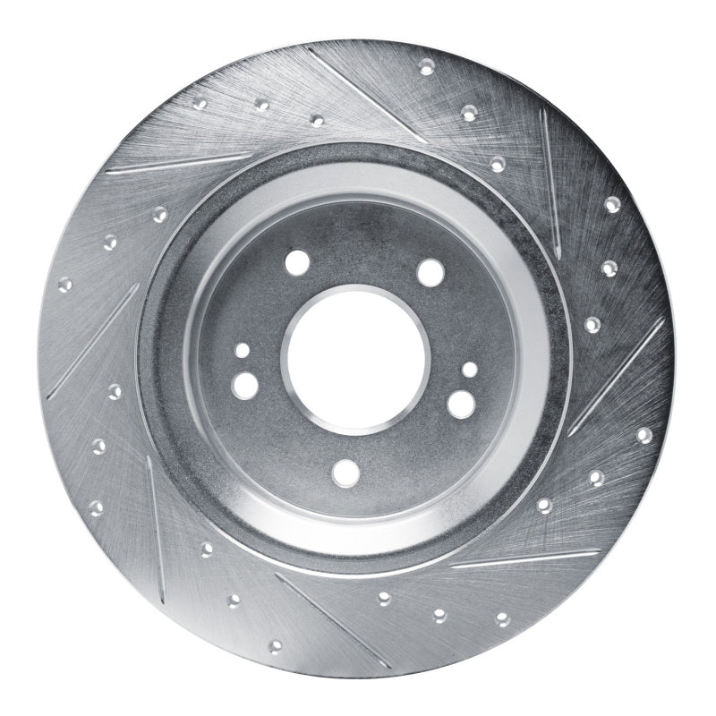 DFC 21-25 Hyundai Santa Fe Rear Left Drilled & Slotted Silver Brake Rotor