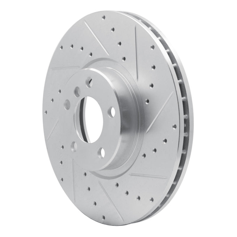 DFC 07-18 BMW X5 Front Right Drilled & Slotted Silver Brake Rotor
