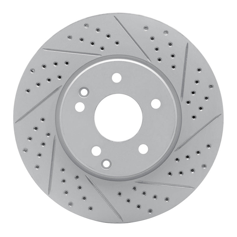 R1 96-11 Chrysler Crossfire Front Right Drilled & Slotted Geo-Carbon Rotor