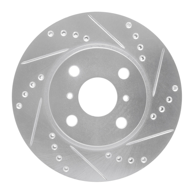 DFC 01-03 Toyota Prius Front Right Drilled & Slotted Silver Brake Rotor