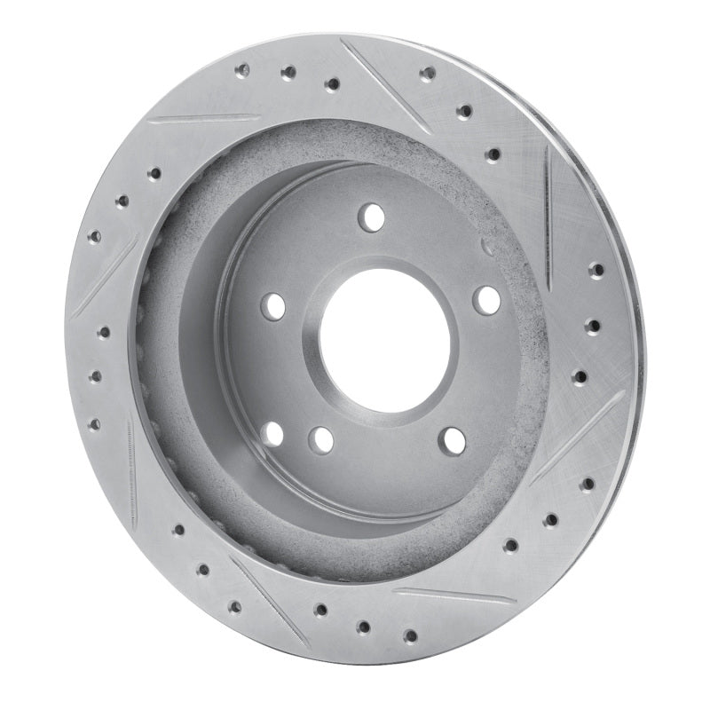 DFC 84-87 Chevrolet Corvette Rear Left Drilled & Slotted Silver Brake Rotor