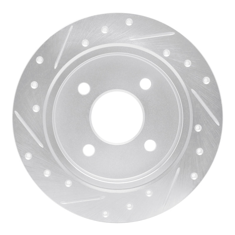 DFC 01-19 Ford Fiesta (USA/Canada) Rear Right Drilled & Slotted Silver Brake Rotor