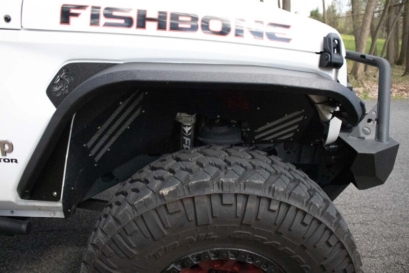 Fishbone Offroad 2018+ Jeep Wrangler JL/JLU/2020+ Gladiator JT Steel Front Fender Flares - Black