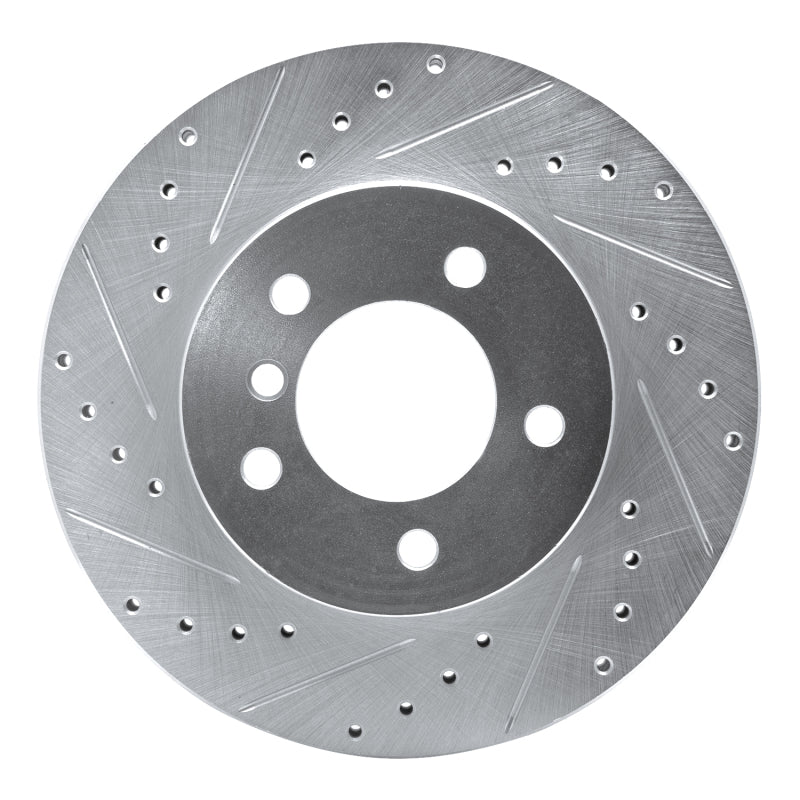 R1 99-08 BMW 325CI (USA/Canada) Front Left Drilled & Slotted Silver Brake Rotor