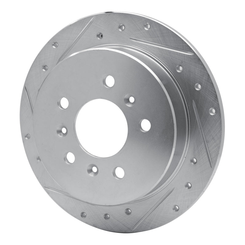 R1 06-10 Buick ALLURE Rear Left Drilled & Slotted Silver Brake Rotor