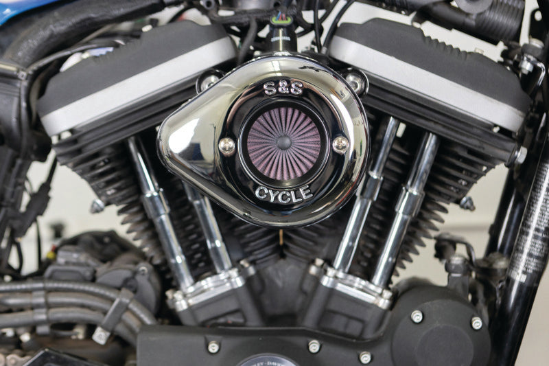 S&S Cycle 2007+ XL Models Stealth Air Stinger w/ Chrome Teardrop