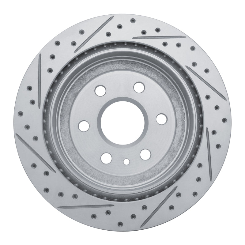 R1 10-16 Cadillac Srx Rear Right Drilled & Slotted Geo-Carbon Rotor