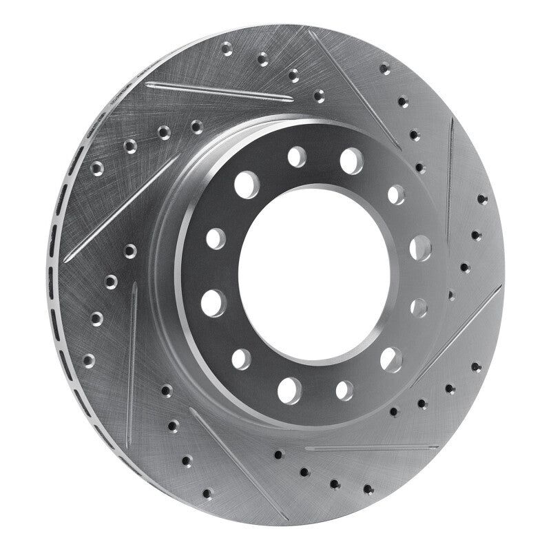 DFC 76-89 Toyota Land Cruiser Front Right Drilled & Slotted Silver Brake Rotor