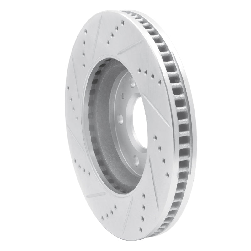 DFC 03-08 Cadillac CTS Front Right Drilled & Slotted Silver Brake Rotor