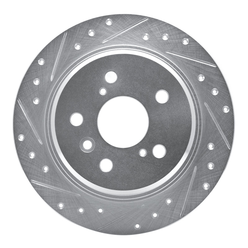 DFC 95-99 Toyota Avalon Rear Left Drilled & Slotted Silver Brake Rotor