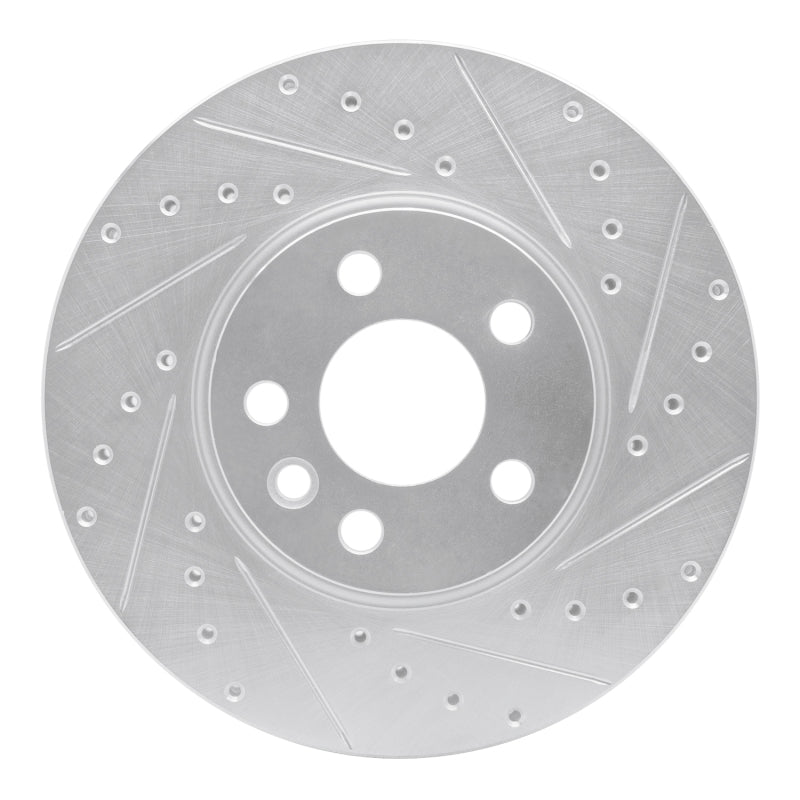 DFC 01-03 Volkswagen EuroVan Front Right Drilled & Slotted Silver Brake Rotor