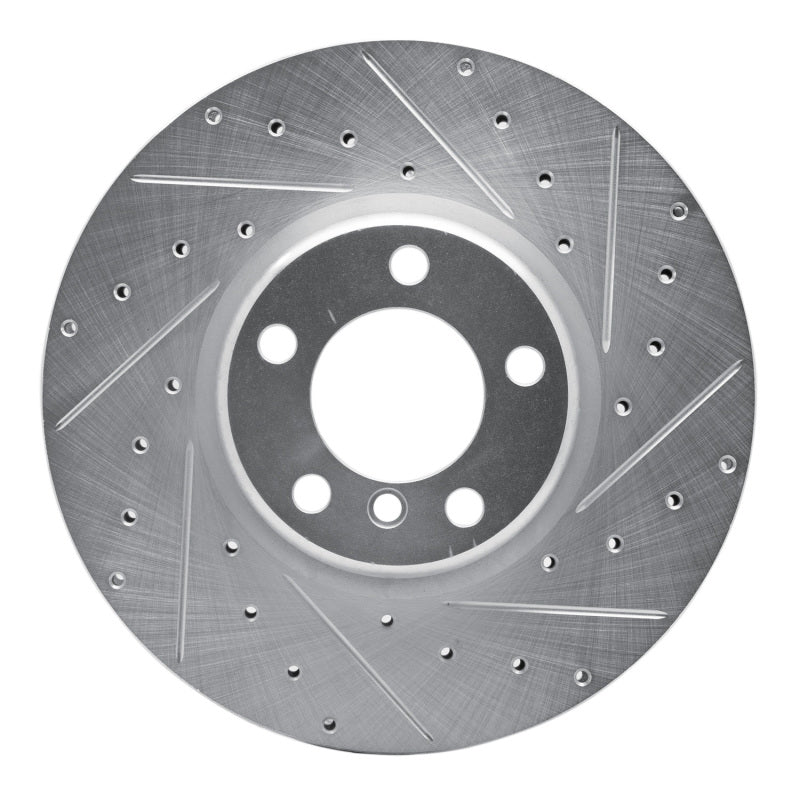 R1 12-21 BMW 340I xDrive Front Right Drilled & Slotted Silver Brake Rotor