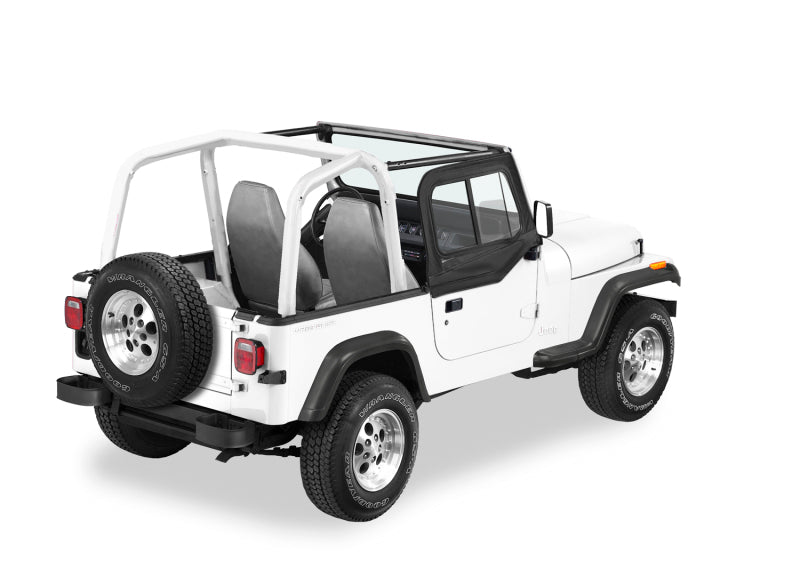Bestop 97-06 Jeep Wrangler TJ Upper Door Sliders (Black Diamond Dual Sliding Window)