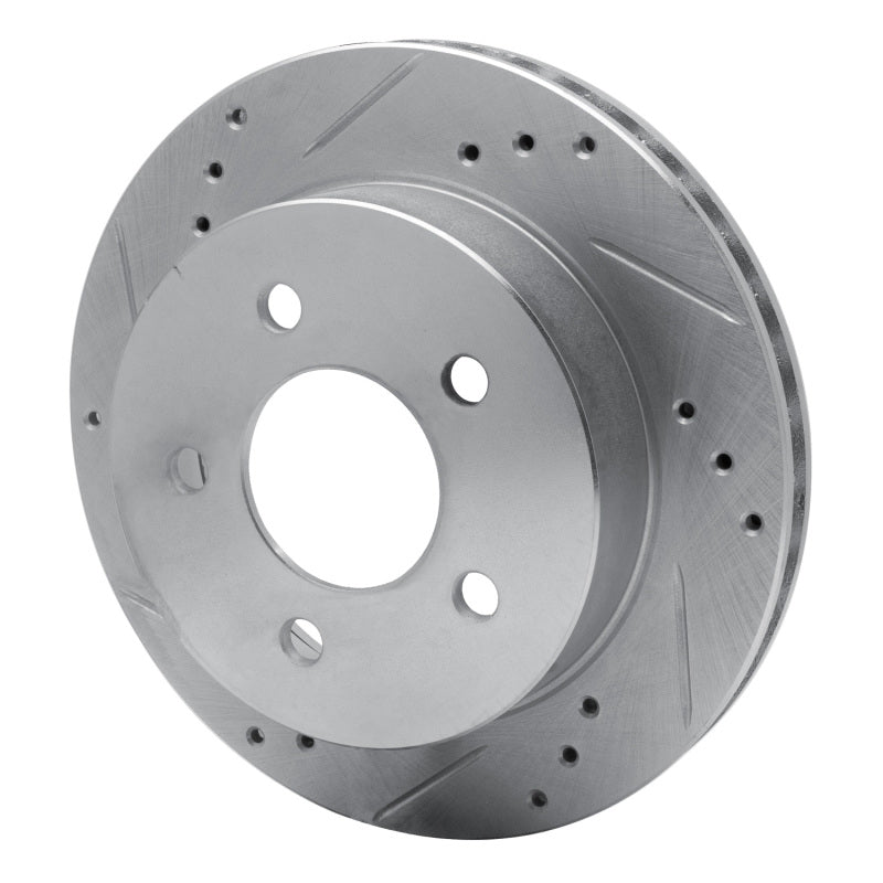 R1 91-92 Lincoln Mark VII Rear Left Drilled & Slotted Silver Brake Rotor