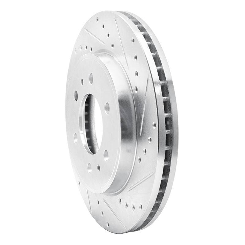 DFC 2009 Ford F-150 4WD Front Right Drilled & Slotted Silver Brake Rotor