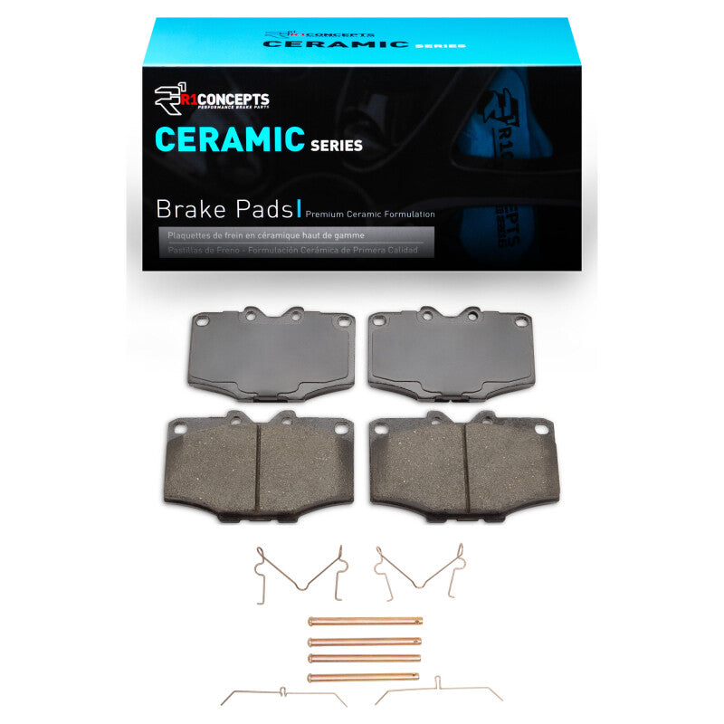 R1 79-85 Toyota Pickup Front Ceramic Brake Pads & Hardware Kit