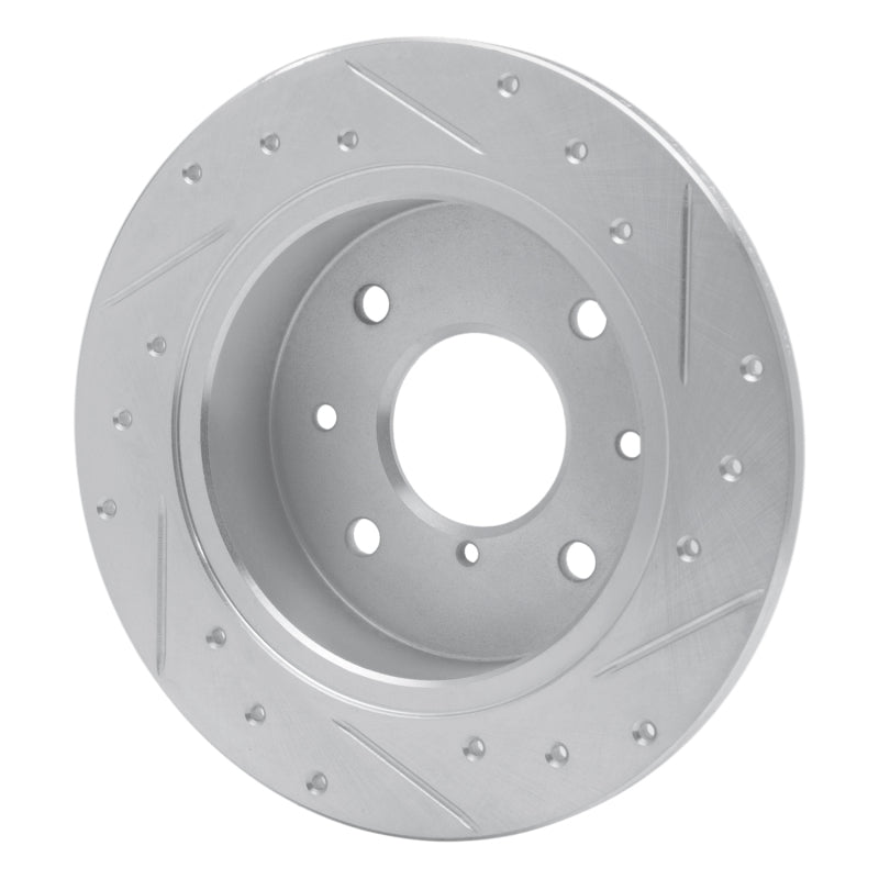 DFC 86-88 Mazda RX-7 Rear Left Drilled & Slotted Silver Brake Rotor