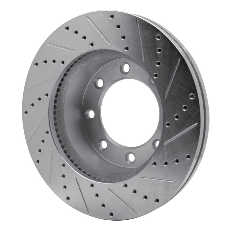 DFC 12-25 Ford F-350 Super Duty 4WD Front Left Drilled & Slotted Silver Brake Rotor