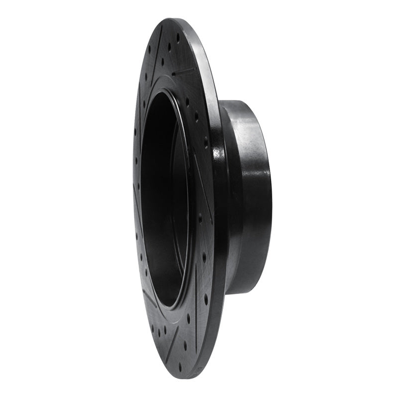 R1 03-16 Mercedes-Benz E280 (Canada) Rear Right Drilled & Slotted Black Brake Rotor