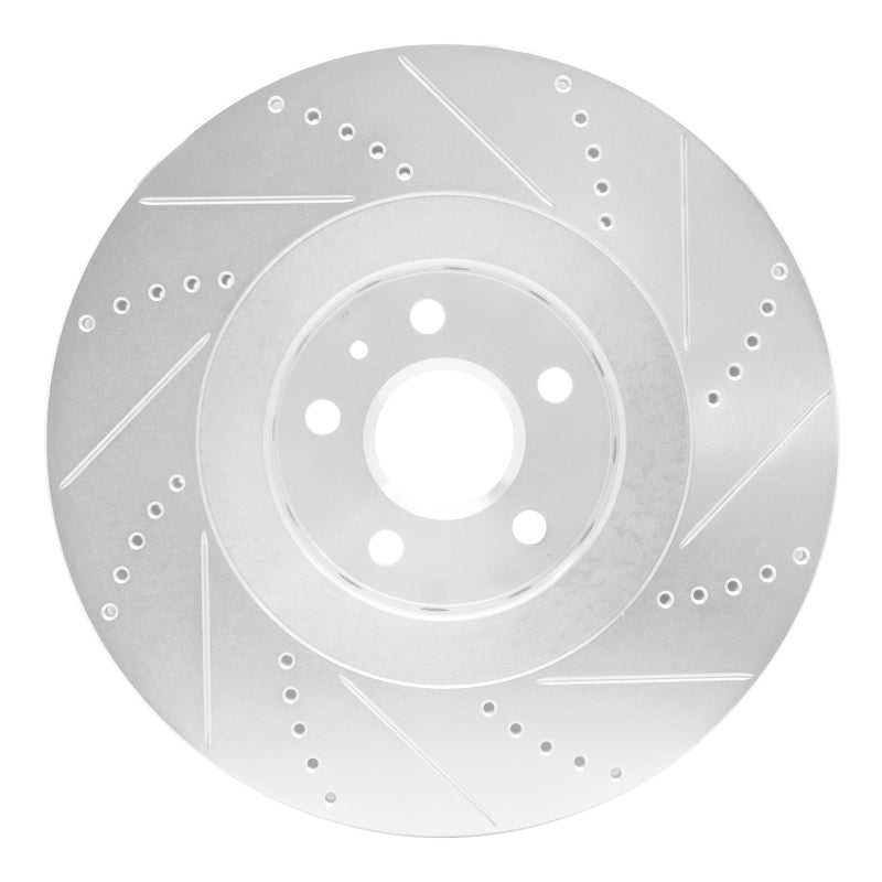DFC 09-15 Cadillac CTS Front Left Drilled & Slotted Silver Brake Rotor