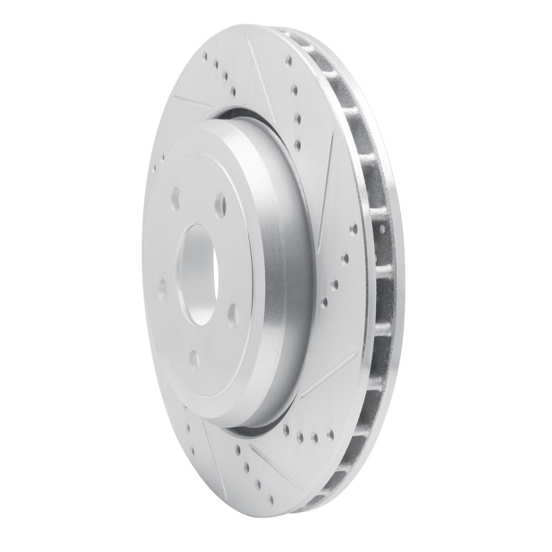 R1 12-25 Dodge Durango Rear Right Drilled & Slotted Silver Brake Rotor