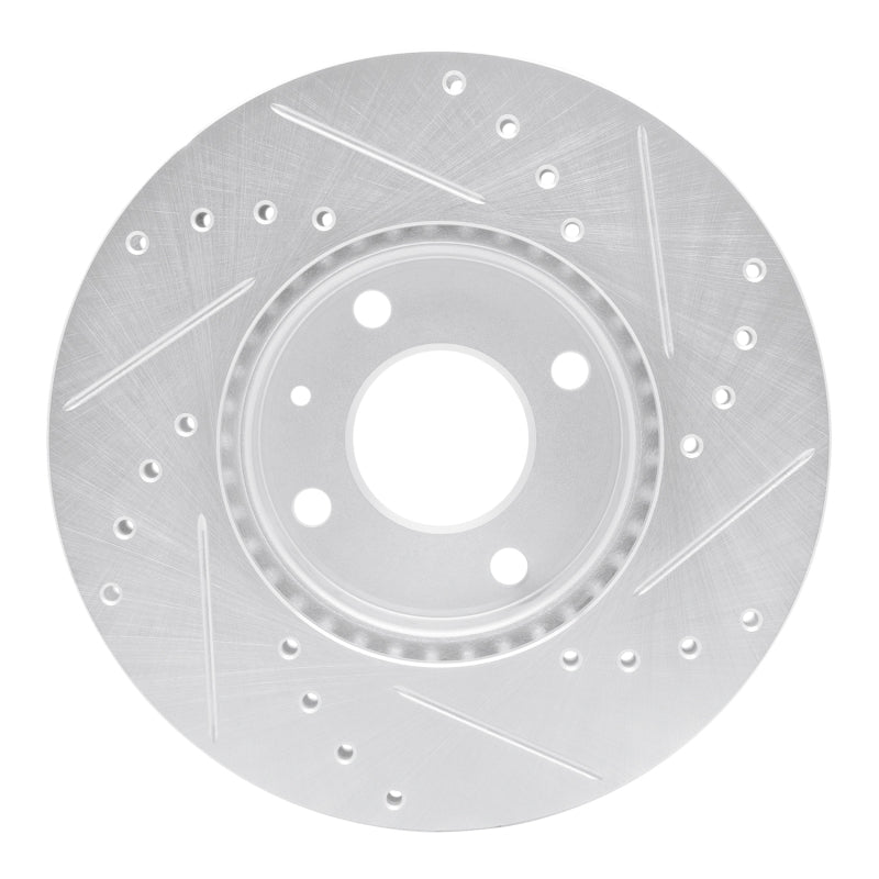 DFC 16-22 Chevrolet Spark (USA/Canada) Front Left Drilled & Slotted Silver Brake Rotor
