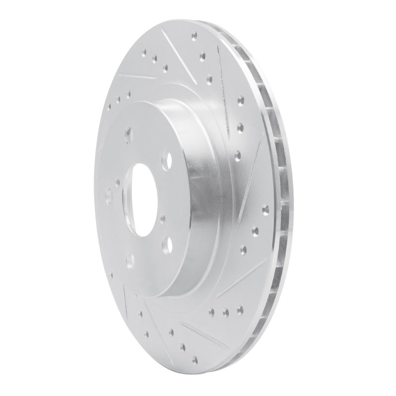 R1 96-03 Toyota RAV4 Front Right Drilled & Slotted Silver Brake Rotor